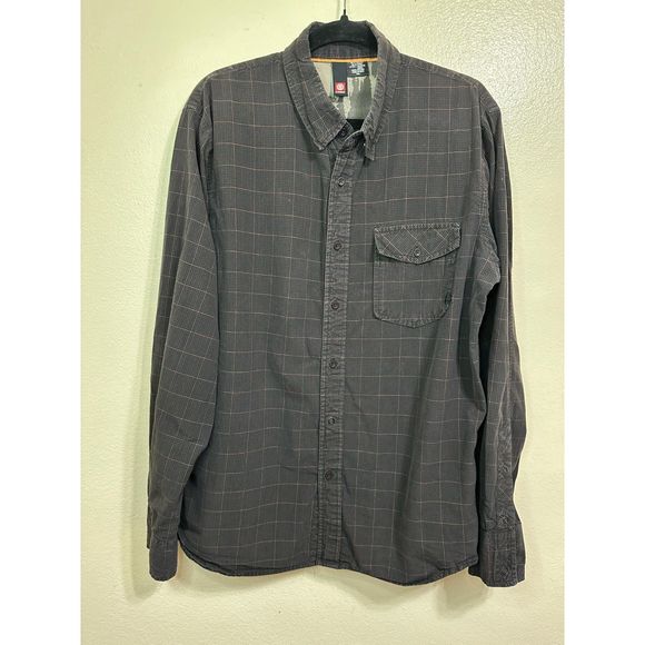 Elements Men's Long Sleeve Button Down Skater Top Trapper Creek, Size XL - Picture 1 of 3